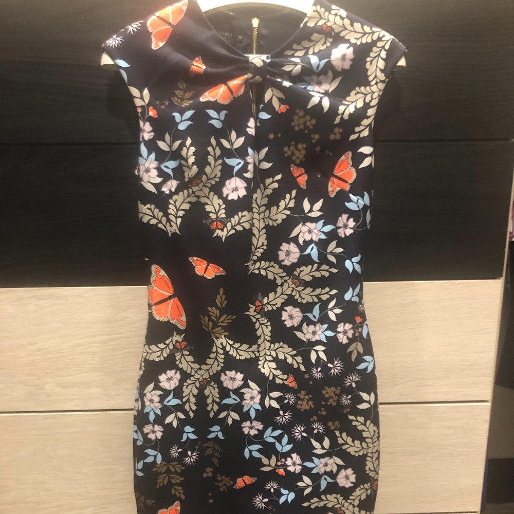 Ted Baker size 2 (us 6) dress. Floral & butterfly